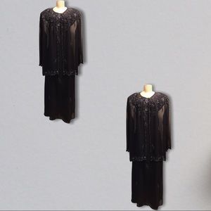 NWOT J LAXMI WOMAN 2 PIECE EMBROIDERED DRESS SET.